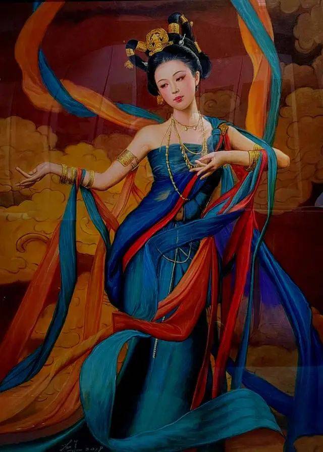 油画经典刘用华《国风雅韵•飞天系列》民族文化宫展览部分赏析