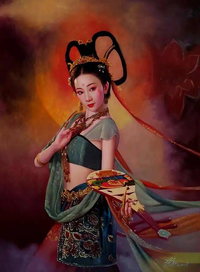 油画经典刘用华《国风雅韵•飞天系列》民族文化宫展览部分赏析
