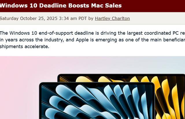 Windows 10退役引发换机潮<strong></p>
<p>eth矿池</strong>，苹果Mac成最大赢家